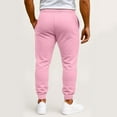 thumbnail image 4 of Mens Heavyweight Baggy Joggers Fleece Drawstring Waist, Big and Tall Sweatpants with Pockets for Workout​ Pink 2XL, 4 of 4