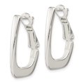 thumbnail image 2 of White Sterling Silver Earring J-Hoop Women'S 18 mm 16, 2 of 3