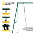 thumbnail image 6 of Hishine A Frame Swing Stand Heavy Duty Sturdy Metal Frame Large Size with Ground Anchored All Weather Usage for Backyard, 71" Height Holds Up to 550lbs (Swing NOT Included), 6 of 9