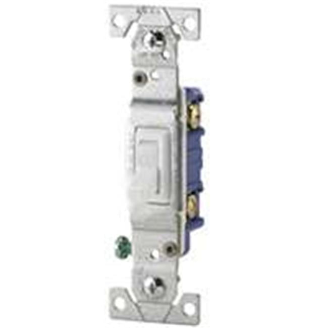 13017W Devices Toggle Lighted Switches, White