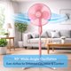 thumbnail image 2 of Ventilador de pedestal Comfort Zone de 16" oscilante de 3 velocidades, rosa, 2 of 5