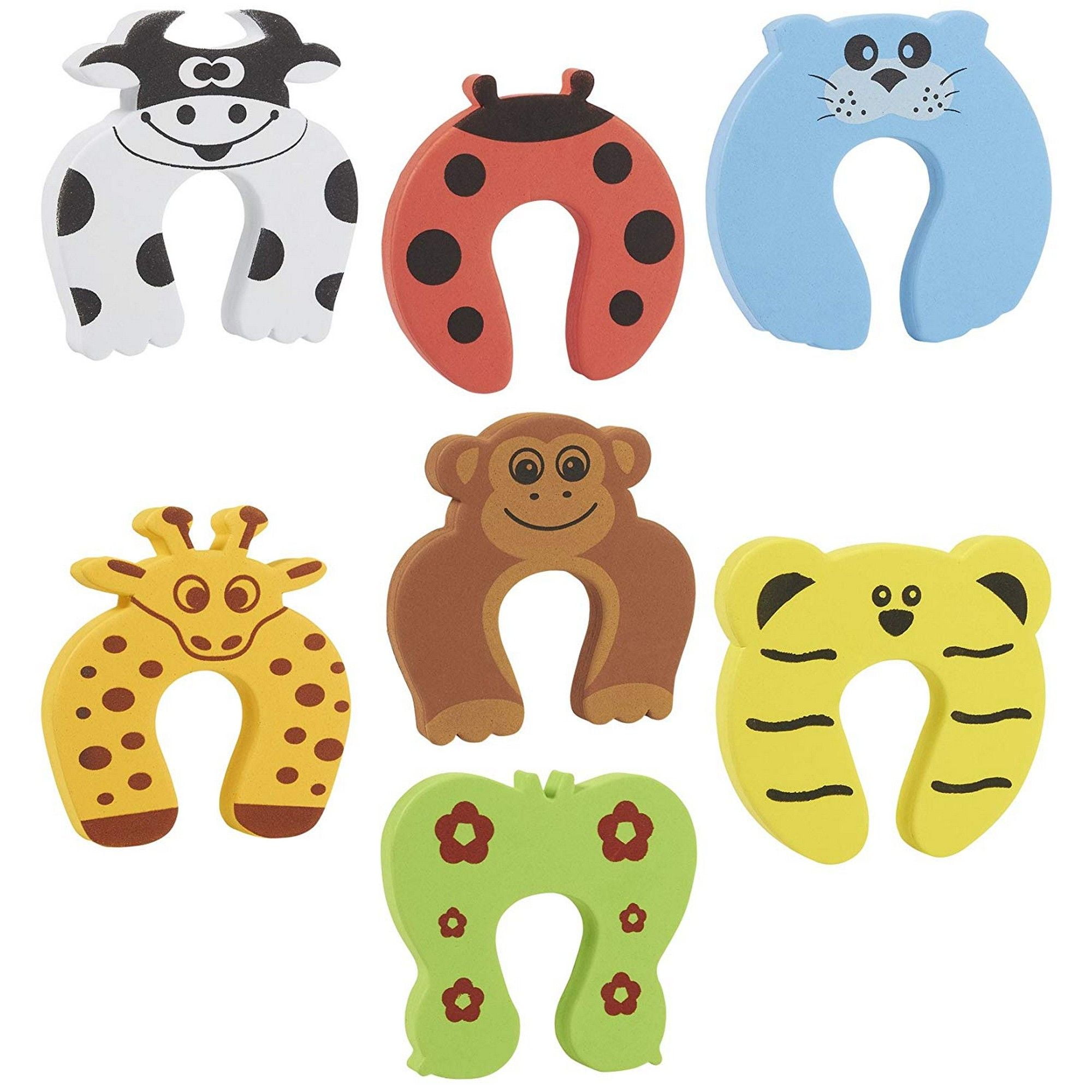 3 Cartoon ANIMAL Baby Toddler PROOFING Finger Safety Guard Foam Door Stoppers 3