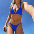thumbnail image 2 of MDUKONU Thong Bikini Sets for Women Two Piece Swimsuits Bathing Suit Triangle Top String Swim Suits 2026 S Blue, 2 of 4