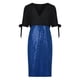 thumbnail image 4 of Vestidos Para Mujer Vestidos Casuales Sólido Empalme Cuello en V Manga 3/4 Vendaje Lentejuelas Vestido Acampanado Odeerbi  ODB148787, 4 of 8