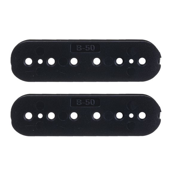 LOOKSEVEN 2pcs Black 50MM Electric Guitar Humbucker Pickup Double Coil Screw Side Bobbin Replacement Part