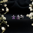thumbnail image 6 of Rosec Jewels Natural Amethyst Turtle Earrings for Women - February Birthstone Earrings - Ready to Gift for Birthday, 925 Sterling Silver, 6 of 9