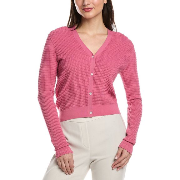 Theory womens  Lace Trim Cardigan, p, Pink