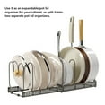 thumbnail image 3 of Bakeware Support Réglable avec Rainures en U Extensible Anti-Rayures Antidérapant pour Casseroles Couvercle Organisateur pour Planche à Découper, 3 of 8