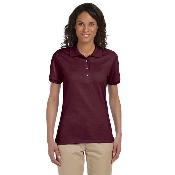 Jerzees Womens Four Button Placket Side Vent Polo Shirt Womens Tops & T-Shirts Womens Blouses, Style 437W