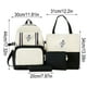 thumbnail image 2 of Juego de mochila de gran capacidad, 4 piezas, útiles educativos para estudiantes universitarios con mochila, bolso de mano, estuche para lápices y bolso bandolera, lona duradera, ligera y, 2 of 9