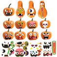 thumbnail image 3 of Halloween Sticker Kit Pumpkin Funny Self Adhesive Sticker Decorative Sticker, 3 of 10