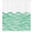 thumbnail image 3 of Ambesonne Ocean Shower Curtain, Sea Waves Ocean Pattern Art, 69"Wx70"L, Seafoam White, 3 of 5