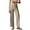 Beige, variant on Mohiass Womens Stretch Twill Pants Casual High Waisted Wide Leg Cropped Pants Straight Leg Ankle Chino Pant with Patch Pockets Khaki XL