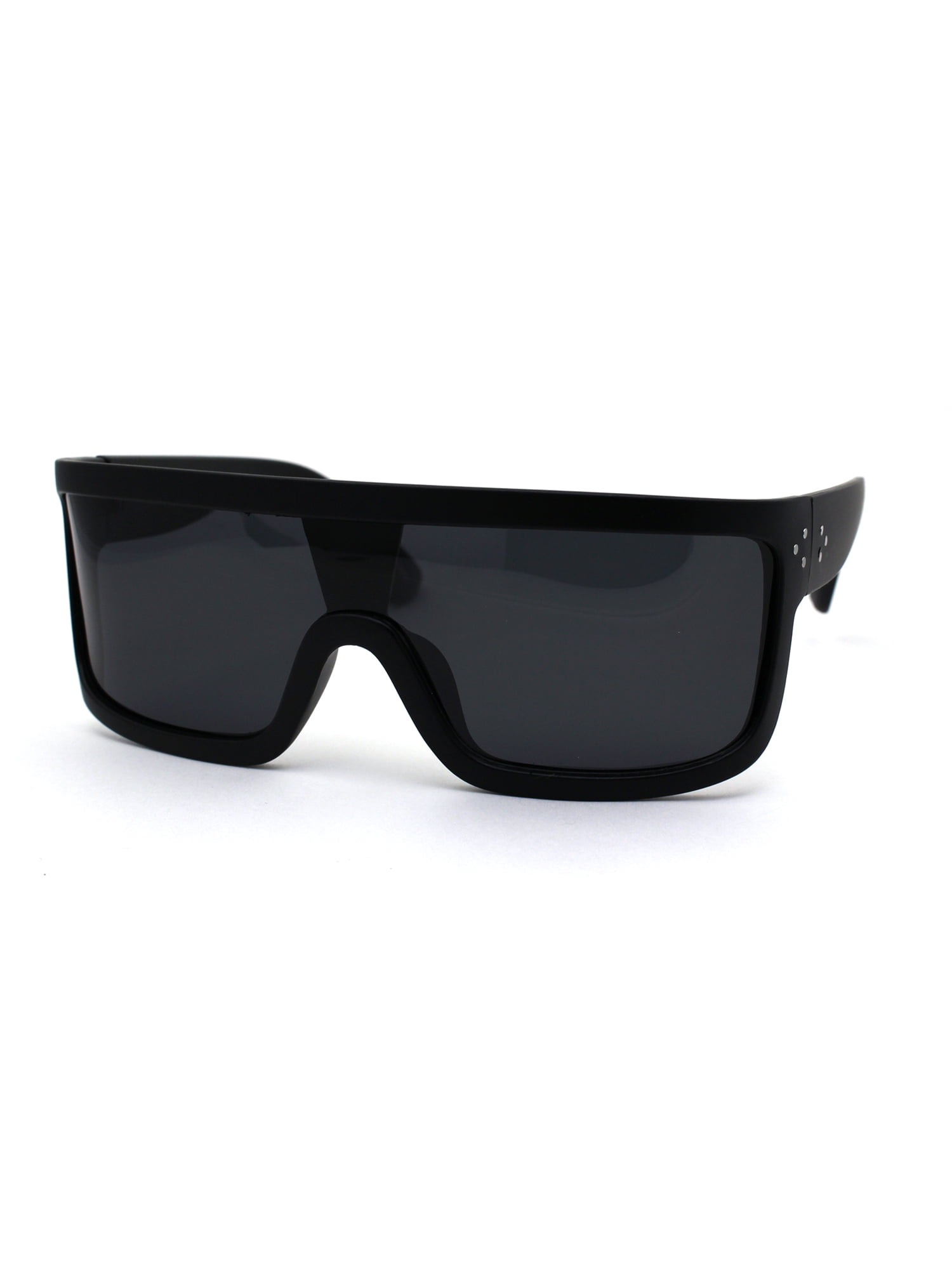 SA106 - Mens 80s Punk Oversize Shield Thick Plastic Flat Top Sunglasses ...