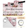 thumbnail image 5 of Pink Orchid Blackout Curtains for Bedroom 45 Inch Length 2 Panels Set, Spring Floral Flowers Leaves Botanical Thermal Insulated Energy Saving Window Treatment Curtains Blackout Drapes 52"x45", 5 of 8