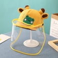thumbnail image 3 of Baby Sun Hat Face Visor Baby Face Shield Baby Sun Hat Adjustable Baby Sun Hat Cute Cartoon Infant Outdoor Removable Face Visor Shield For Droplet Dust Yellow, 3 of 5