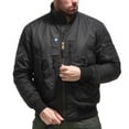 thumbnail image 2 of Yuaguia Men's Baseball Jacket, Tactical Flight Bomber Windbreaker Jacket, Stand Collar Outerwear, Military Style Casual Spring Coat for Outdoor Sports, Hiking, and Everyday Wear, Black 3XL, 2 of 6