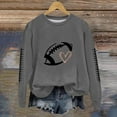 thumbnail image 2 of Enjoytime Women Long Sleeve Sweatshirts Printed Round Neck Pullover Tops Fall Casual Loose Lightweight Blouse, 2 of 4