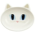 thumbnail image 4 of PetRageous Frisky Kitty 5.5 Inch 5.3 Ounce Oval Cat Saucer, White, 4 of 5