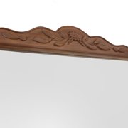 My Texas House Freestanding Floor Mirror with Ornate Floral Carved Wood Frame, 40 in x 79 in