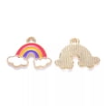 thumbnail image 2 of U8MO 100pcs Alloy Enamel Rainbow Pendants Mini Colorful Metal Dangle Charms 14x18.5mm, 2 of 2