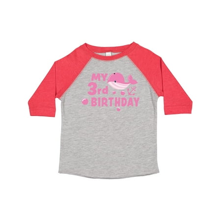 

Inktastic Nautical My 3rd Birthday with Pink Whale Boys or Girls Toddler T-Shirt