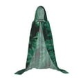 thumbnail image 7 of Honeii Green Leave Fern Print Poncho Cape, Cloak Coat, Snuggly Hooded Wearable Blanket, Hooded Cape For Teenagers,Halloween Costumes-Large, 7 of 7