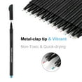 thumbnail image 2 of facefd Colored Pens Journal Planner Pen Plastic Porous Needle Fineliner School Office Supplies 1 Set DIY Accessories for Notebook Diary 12 color,PVC, 2 of 4