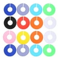 thumbnail image 1 of OFFIGAM 30Pcs Assorted Color Plastic Hanger Dividers Round Labels for Closet Clothes Organization, 1 of 8
