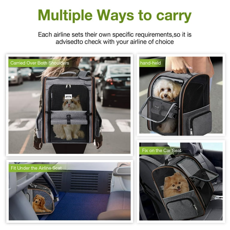 LEKE Large Cat Backpack Carrier Expandable Pet Carrier Backpack