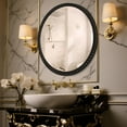 thumbnail image 5 of WallBeyond Black Beaded Frame Round Wall Mirror,Bathroom Mirror, Wood Home Decor, 30 inch, 5 of 6