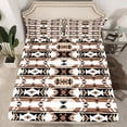 thumbnail image 2 of Western Bed Sheets Set Southwestern Sheets,Geometric Aztec Sheet Set Full,Exotic Tribe Arrow Fitted Sheet Bohemian Geometry Western Room Decor, 2 of 6