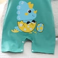 thumbnail image 3 of mgoYE Baby Boy Girl Romper 6-9 Months Toddler Infant Unisex Short Sleeve Jumpsuit Shorts Summer One Piece Animal Pattern Green, 3 of 4