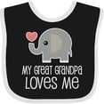 thumbnail image 3 of Inktastic My Great Grandpa Loves Me Boys or Girls Baby Bib, 3 of 4