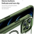 thumbnail image 5 of Case for iPhone 12 Pro Max,Full-Body Rugged Carbon Fibre Protective Clear Back Hybrid Magnetic with Wireless Charge Shockproof Protector Phone Case for iPhone 12 Pro Max,6.7 inch 2020 (Green), 5 of 17