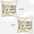 thumbnail image 3 of Xecao Wild West Desert With Cowboys Print Soft Velvet Decorative Throw Pillow Covers, Square Cushion Cases for Bed, Sofa, Living Room, Car, and Indoor Outdoor Use-16"x16", 3 of 8