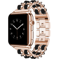 thumbnail image 1 of Rose Gold,IBEAR Stainless Steel Bracelet iWatch Band for 45mm 44mm 42mm Apple Watch Women Strap Wristband , Band for Apple Watch Series 8 7 6 5 4 3 2 1, 1 of 8