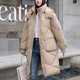 thumbnail image 5 of Parkas de manga larga para mujer, abrigo cálido con bolsillo, chaqueta larga de invierno, parkas de plumón para mujer, 5 of 5