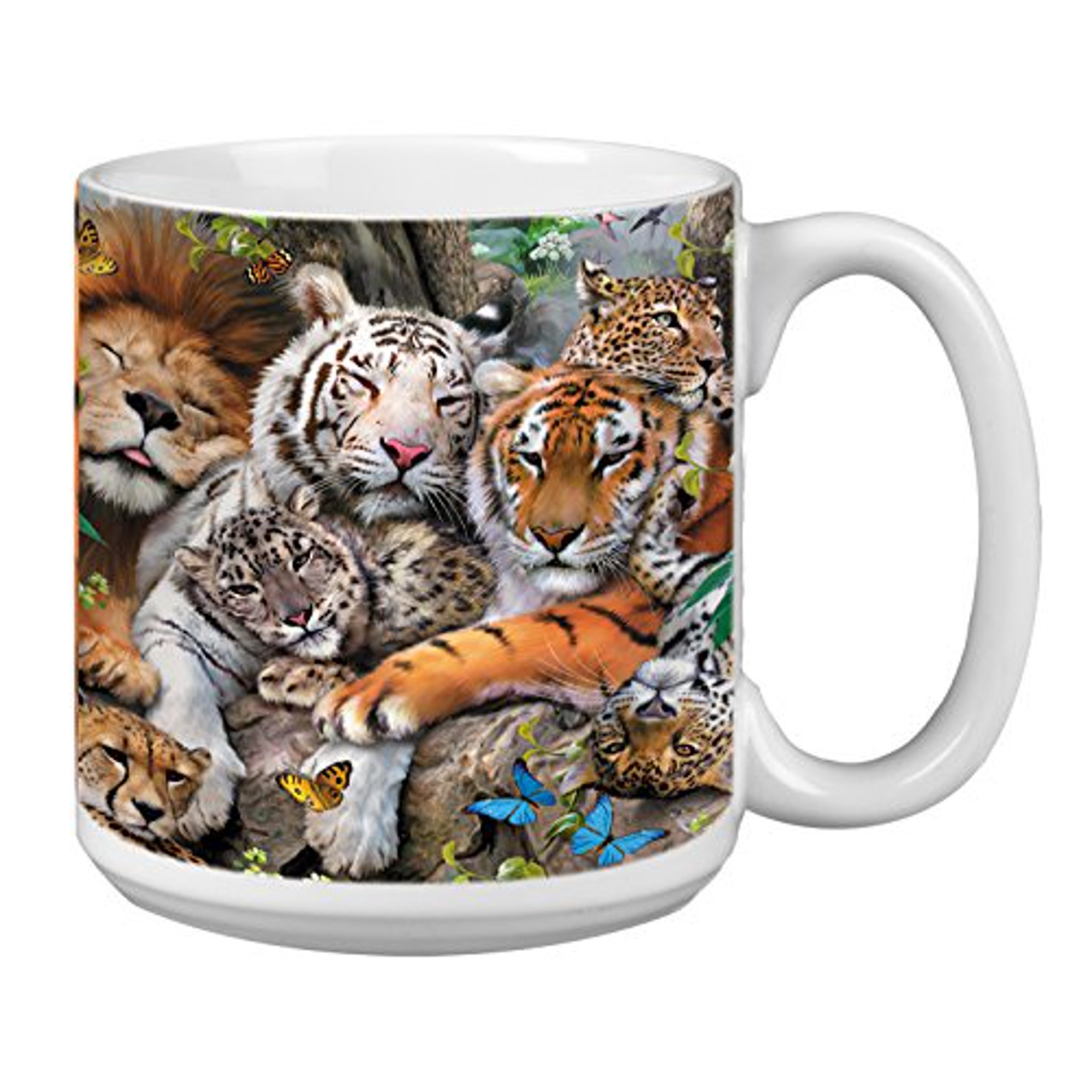 Big Cat Cuddle Extra Large Mug 20 Ounce Jumbo Ceramic Coffee Mug Cup Lion Tiger Leopard Art Gift For Animal Lovers Xm29810 Walmart Canada