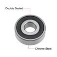 thumbnail image 2 of Uxcell 1/2"x35mmx11mm 6202-1/2-2RS Double Sealed Z2 Ball Bearings Chrome Steel, 2 of 5