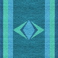 thumbnail image 1 of Ahgly Company Machine Washable Indoor Square Transitional Blue Area Rugs, 5' Square, 1 of 7