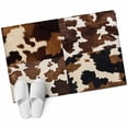thumbnail image 6 of Cow Patterned Bathroom Rug Washable 2x3 Entryway Rug Non Slip Vintage Farmhouse Abstract Country Western Front Door Mat Low Pile Indoor Doormat Throw Floor Carpet for Kitchen Bedroom Entrance, 6 of 8