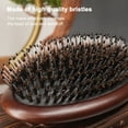 thumbnail image 3 of TFixol Small Beechwood Bristle Hair Brush with Rounded Teeth for Gentle Scalp Massage and Cleaning, Compact Size, 3 of 6