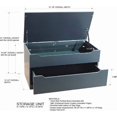 thumbnail image 2 of ZYPPP Chelsea Storage Bench with Drawer - Wooden Box Chest Organizer for Bedroom, Entryway, Living Room (Grey), 2 of 6