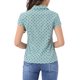thumbnail image 3 of INSPIRAR CHIC Camisetas Vintage de Manga Corta para Mujeres, Camisa de Botones con Lunares L Azul Polvoriento, 3 of 6