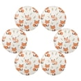 thumbnail image 6 of WOBOGO Cute Fox Round Placemats Set of 4 Heat Resistant Washable Kitchen Table Decorations 15.4in, 6 of 7