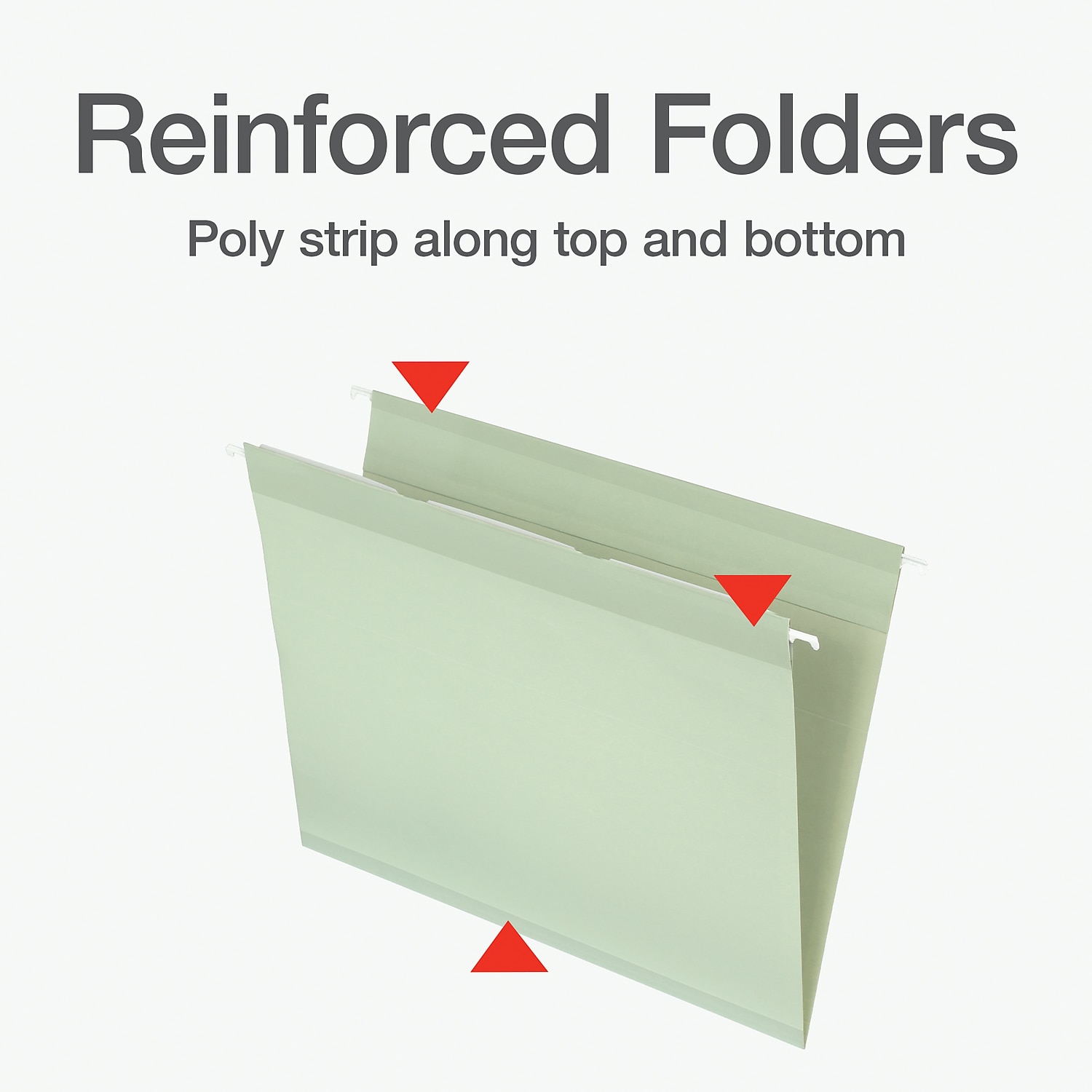 Pendaflex Reinforced Hanging File Folder 3-Tab Letter Sage green 20/Box (1009463)