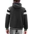 thumbnail image 2 of Men's Athletic New York Varsity Sherpa Fleece Lined NYC Zip Up Hoodie Jacket (Black, L), 2 of 3
