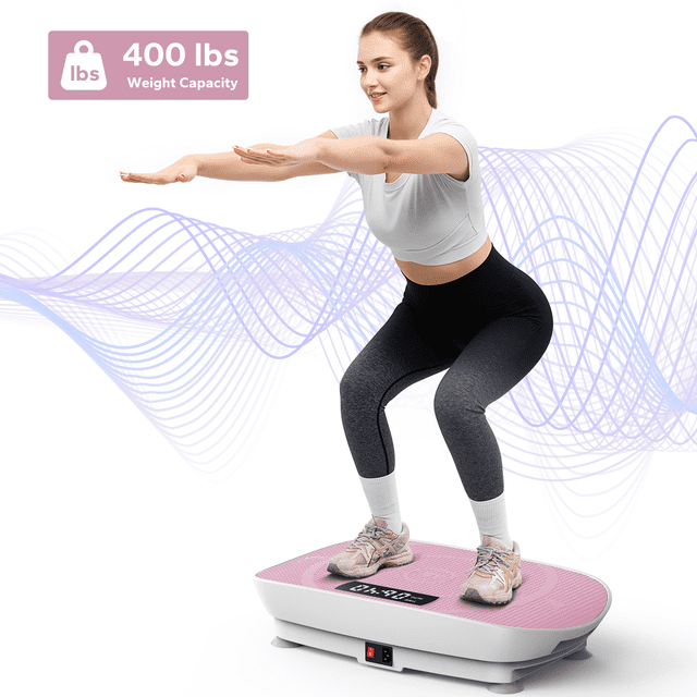 MERACH Tónico Muscular Vibrador, Máquina Tonificante, Capacidad de 400 Libras, Máquina de Ejercicio con Placa de Vibración para Equipo de Entrenamiento en Casa