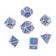 thumbnail image 1 of de dados poliédricos de 7 piezas de aleación de zinc de 7 piezas para mazmorras y dragones, de dado, enseñanza de matemáticas D morado Hugo Lote de dados poliédricos, 1 of 7